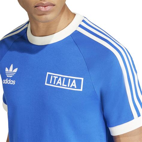 adidas t shirt weiß blauer streifen|Italien Adicolor Classics 3.